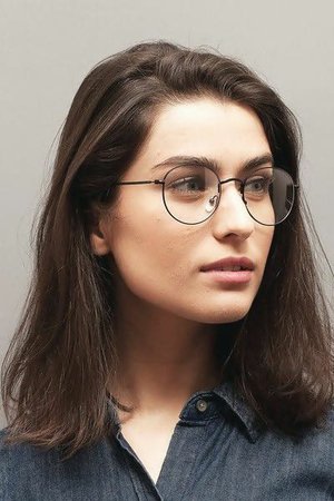 circle rimmed glasses girl - Google Search
