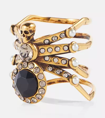Spider Embellished Ring in Gold - Alexander Mc Queen | Mytheresa