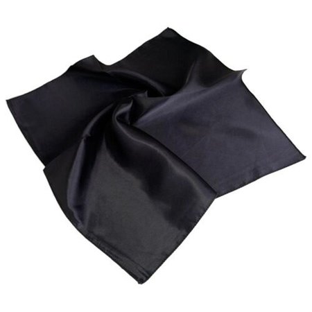 TrendsBlue: Elegant Silk Feel Solid Color Satin Square Scarf (Diff Colors Avail), Black | Rakuten.com