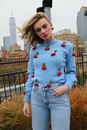 Cherries Knit Sweater – Lirika Matoshi