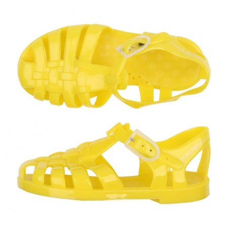 Armani Yellow Jelly Sandals - Girls Designer Shoes - Girl
