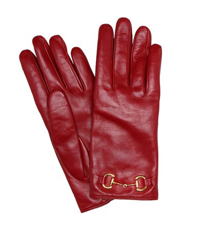 Gucci - Horsebit leather gloves | Mytheresa