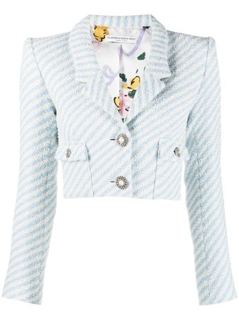 Alessandra Rich diagonal-stripe Tweed Jacket