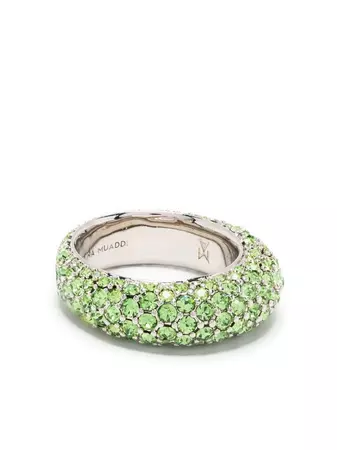 Amina Muaddi crystal-embellished Ring - Farfetch