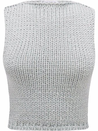JW Anderson Knitted Cropped Tank Top - Farfetch