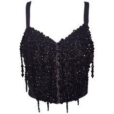 F/w 1990 Dolce & Gabbana Runway Black Beaded Corset Bustier Crop Top in 2020 | Fashion, Fashion outfits, Stage outfits
