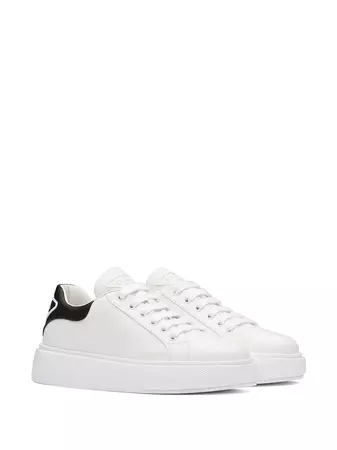 Shop Prada contrast-heel low-top sneakers with Express Delivery - FARFETCH