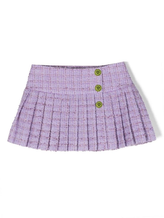 Versace purple tweed  Medusa head mini skirt