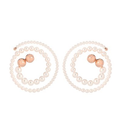 Faux-pearl embellished earrings
