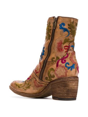 Fauzian Jeunesse embroidered ankle boots £560 - Fast Global Shipping, Free Returns