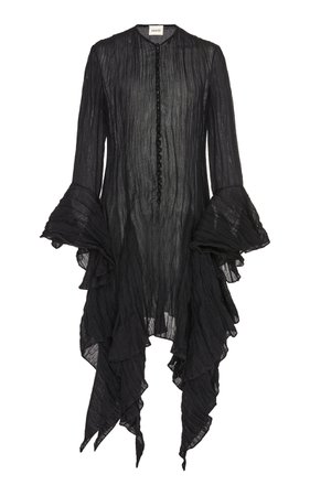 Laura Asymmetric Gauze Dress by Khaite | Moda Operandi