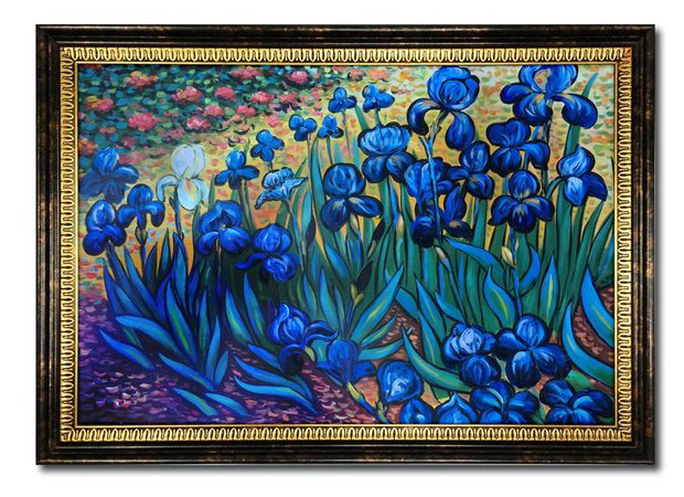 Irises by Van Gogh 24x36 Hand-painted Oil Painting | Etsy