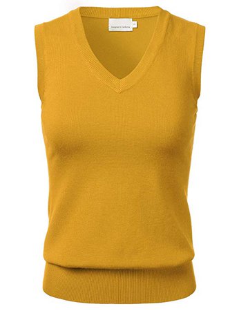 Women's Solid Classic V-Neck Sleeveless Pullover Sweater Vest Top at Amazon Women’s Clothing store