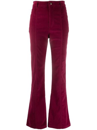 Philosophy Di Lorenzo Serafini high-waisted flared cotton trousers - PINK