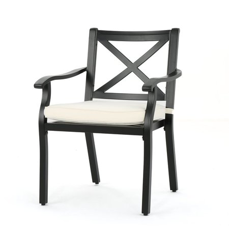 Gracie Oaks Lourdes Patio Dining Chair with Cushion | Wayfair.ca