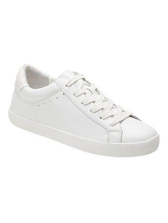Essential Leather Sneaker White | Banana Republic