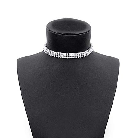 Amazon.com: Zealmer Daycindy Silver Clear Rhinestone Choker Necklace for Women: Gateway