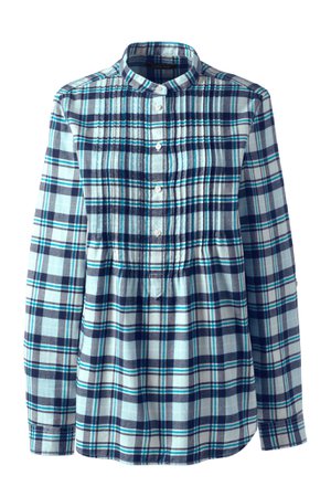 Women's Flannel Pleated Tunic from Lands' End