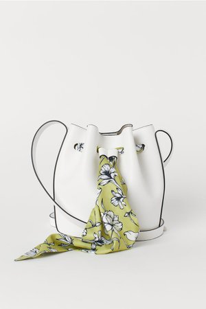 Small Bucket Bag - White/yellow patterned - Ladies | H&M US