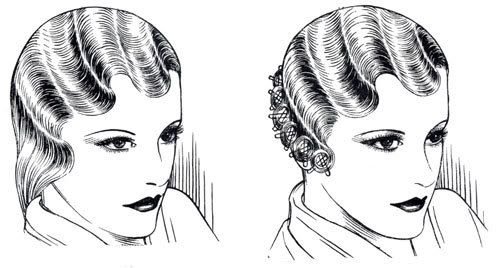1920s womens hair drawing - Google Search