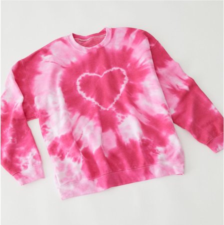 Tie dye heart sweatshirt urban outfitters