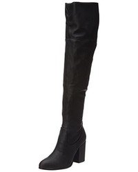 Black suede tall square heel boots - Google Search