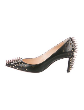 Christian Louboutin Leather Studded Pumps - Shoes - CHT125165 | The RealReal