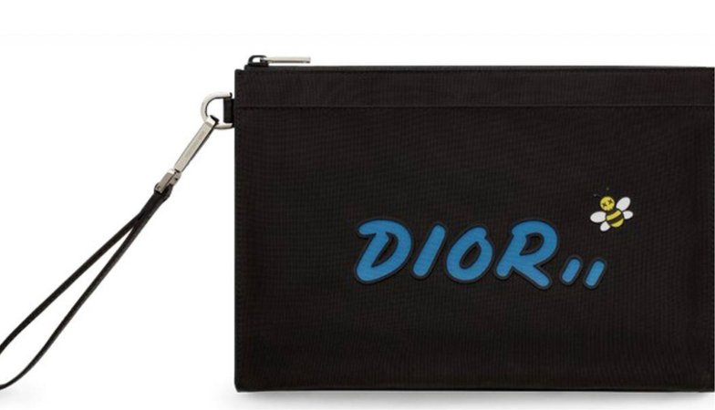 kaws x Dior pouch
