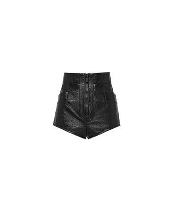 Miu miu black leather shorts
