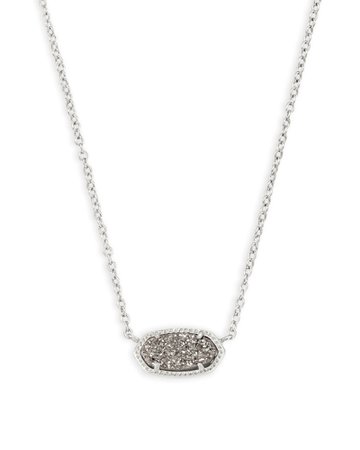 Elisa Silver Pendant Necklace in Platinum | Kendra Scott
