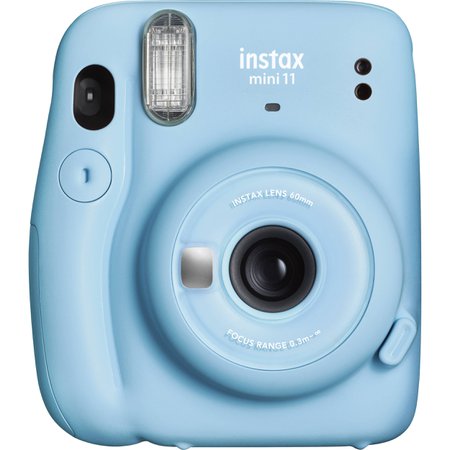 Light blue Polaroid camera