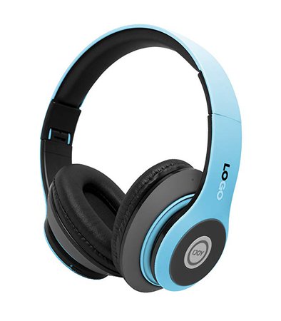 iJoy Matte Rechargeable Wireless Bluetooth Foldable Over Ear Headphones with Mic