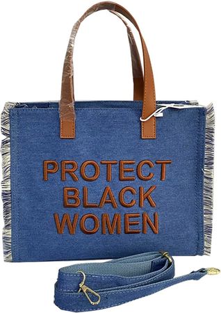 Amazon.com: Women Tassel denim Protect Black Women Purse and Handbag Ladies cowboy Top Handle Crossbody Satchel Shoulder Tote bag (blue) : Clothing, Shoes & Jewelry