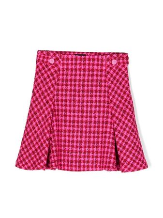 Versace Kids Tweed Check Skirt - Farfetch