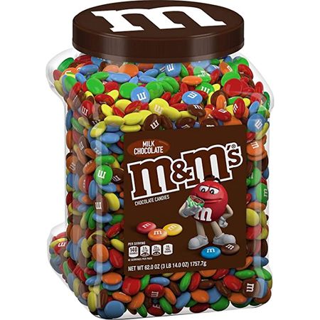 Amazon.com: Frasco de caramelos de chocolate con leche M&M's, edición limitada de 3 libras, 14 onzas. : Comida Gourmet y Alimentos