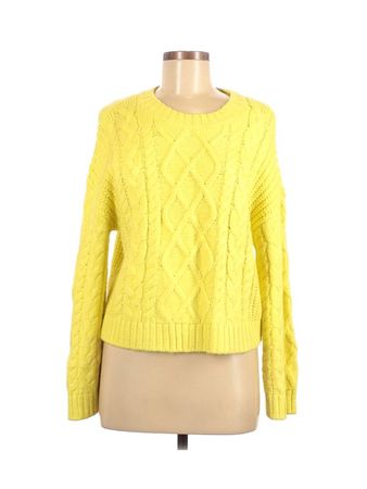 American Eagle Outfitters Solid Yellow Pullover Sweater Size M - 62% off | thredUP