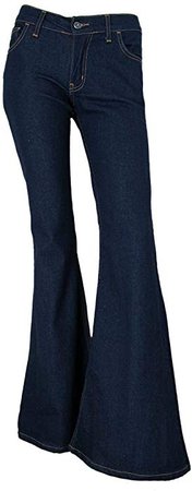 Fans London Bell Bottom Indigo Jeans Size UK 14/US 10 at Amazon Women’s Clothing store:
