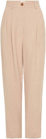 St. Agni Evon Linen-Blend Trousers Size: XS