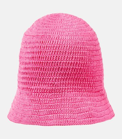 Crochet Cotton Bucket Hat in Pink - Anna Kosturova | Mytheresa