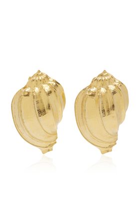 Exclusive 24k Gold-Plated Shell Earrings By Ben-Amun | Moda Operandi