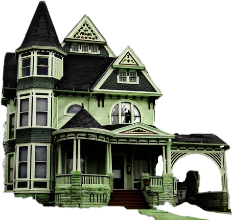 green victorian house