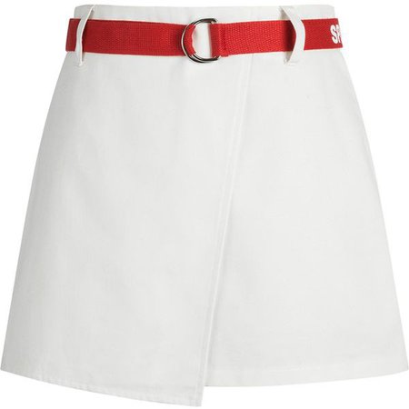 white and red skirt
