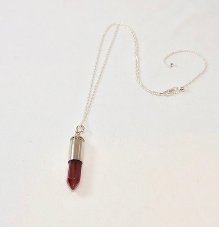 red bullet crystal necklace - Google Search