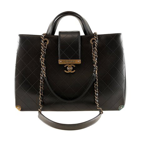 Chanel Black Leather Executive Shopper