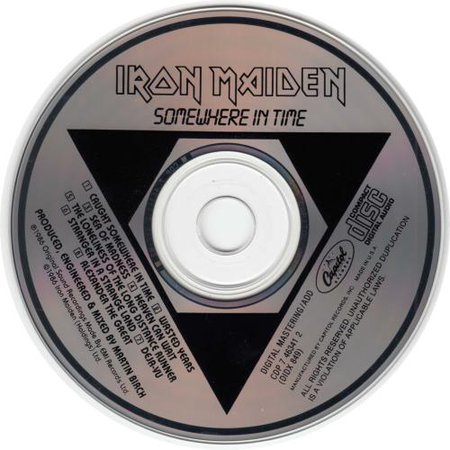 Iron Maiden Somewhere In Time US CD album (CDLP) (708337)