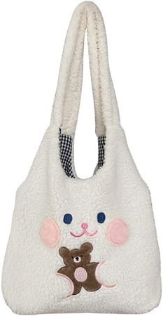 Amazon.com: JQWYGB Fluffy Tote Bag for Women - Kawaii Tote Bag Aesthetic Cute Y2K Plush Handbag Purse Fuzzy Shoulder Underarm Bag : Clothing, Shoes & Jewelry
