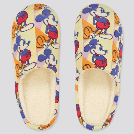 yellow DISNEY MICKEY MOUSE ART BY ANDY WARHOL SLIPPERS | UNIQLO US