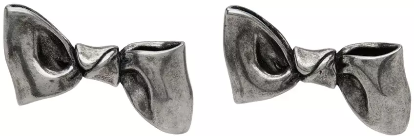 Acne Studios: Silver Karen Kilimnik Edition Bow Earrings | SSENSE