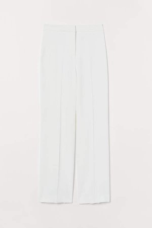 Wide-leg Suit Pants - White