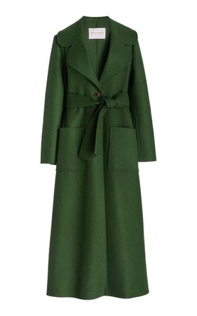 Belted Wide Lapel Wool-Blend Coat By Carolina Herrera | Moda Operandi